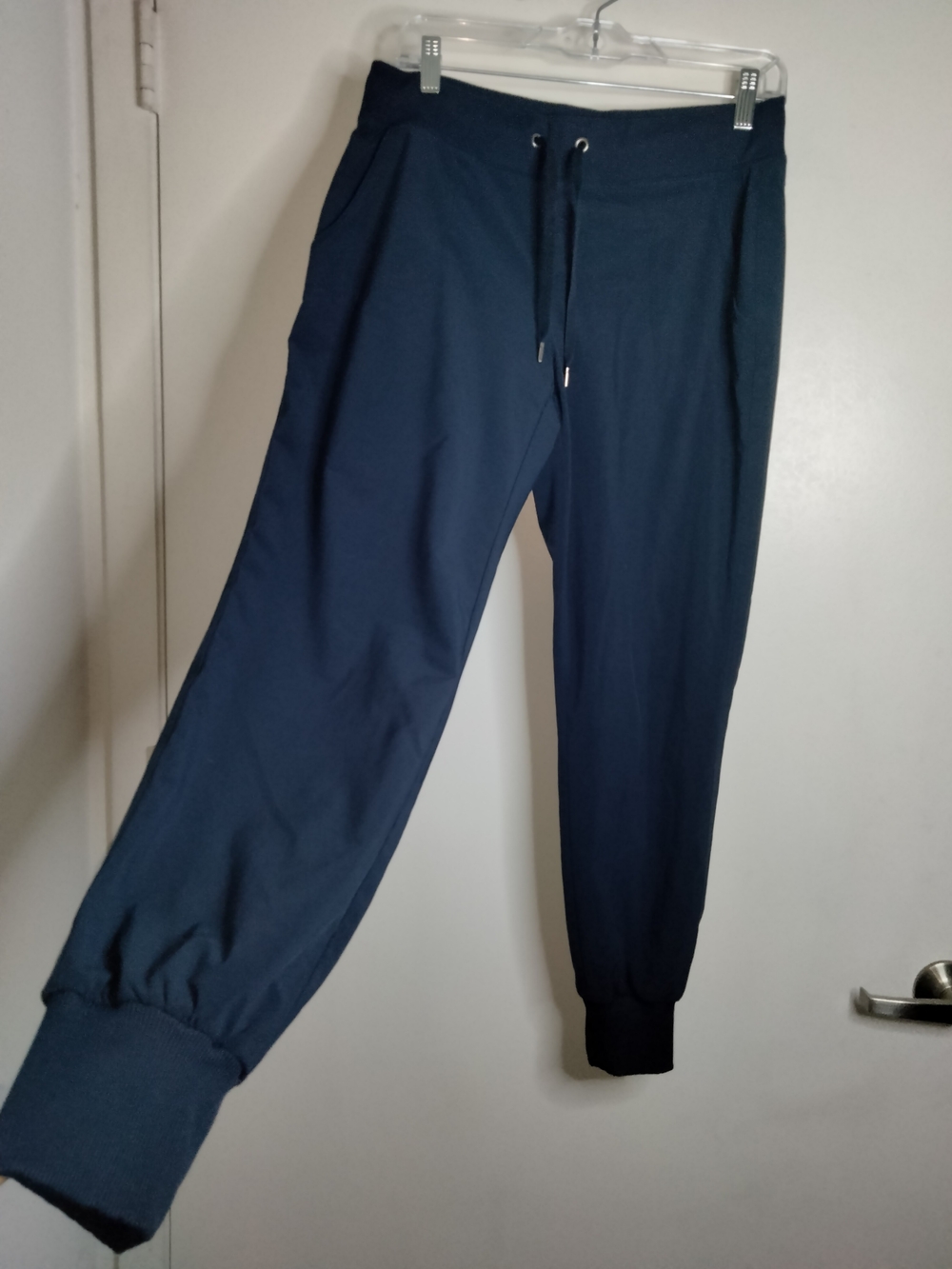 Athleta (Size 4) Navy Blue  Drawstring Waist Slip Pockets Pull-on Jogger Pants